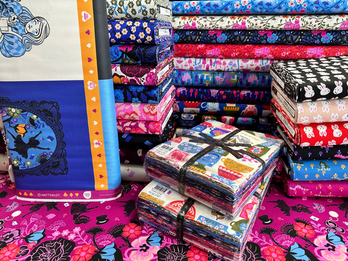 Hello Alice by Sarah Watts of Ruby Star Society 2.5" Mini Charm Bundle RS2120MC Cotton Woven Fabric