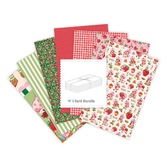 Preorder November 2026: The World of Strawberry Shortcake 1 Yard Bundle Cream and 1 Panel 1YD-18560C-7