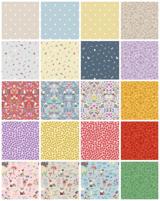 Jolly Spring Fat Quarter Bundle of 15 prints Cotton Woven