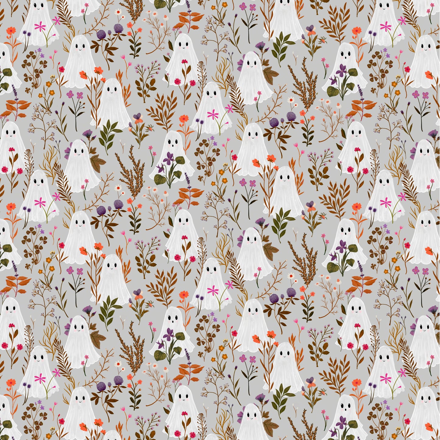 Preorder April 2027: Spooky Estate Ghost Garden Light Grey 55867-4 by Katherine Quinn