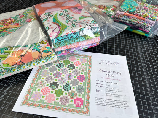 New Arrival: Jurassic Party Quilt Kit Featuring Roar! by Tula Pink USA Shipping Included in  Jurassic Kit