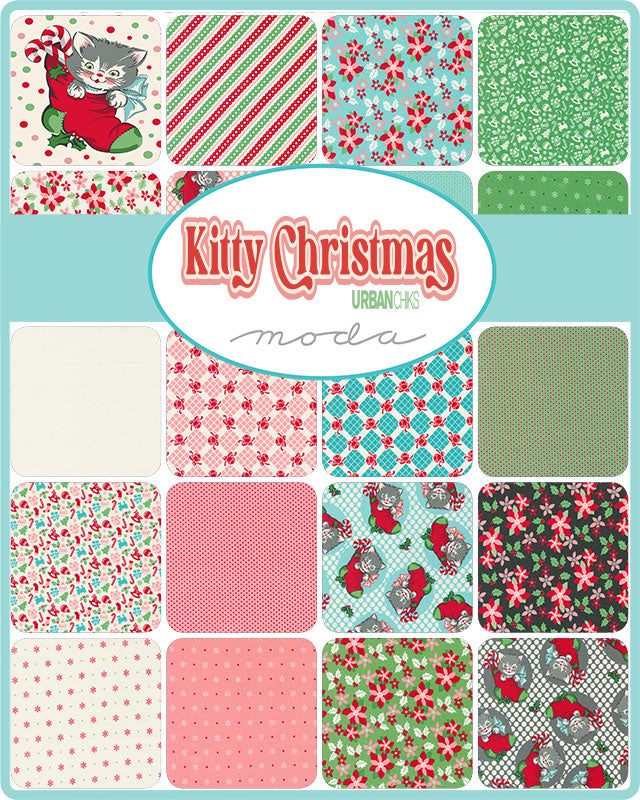 Kitty Christmas by Urban Chiks Fat Quarter Bundle of 30 Prints + 1 Panel   31200AB Bundle