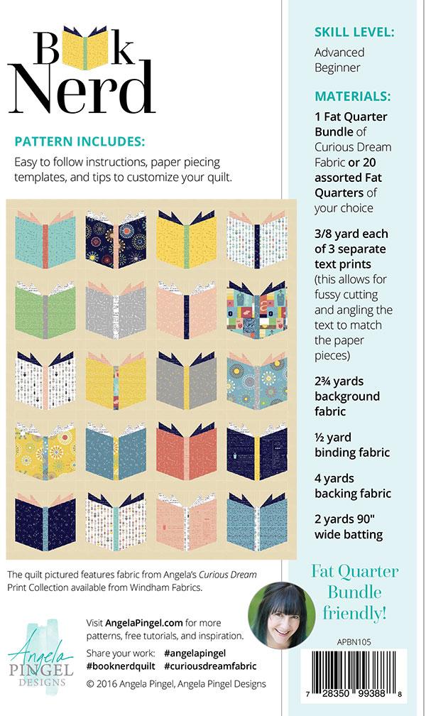 Book Nerd-Softcover Pattern APBN105 by Angela Pingel