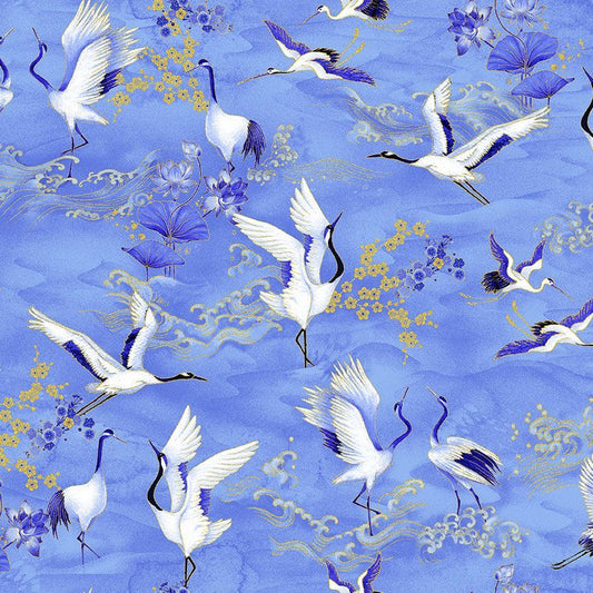 PREORDER ITEM EXPECTED IN JANUARY 2026 Moonlight By Chong-A Hwang  Sea Metallic LOTUS-CM-3986 SEA Cotton Woven