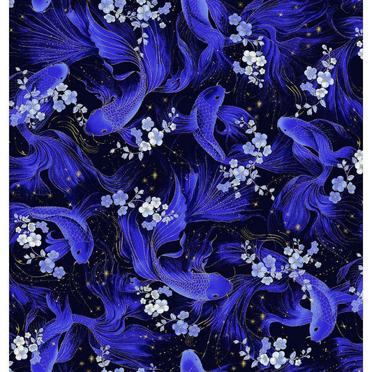 PREORDER ITEM EXPECTED IN JANUARY 2026 Moonlight By Chong-A Hwang Black Metallic LOTUS - CM3992-BLACK Cotton Woven