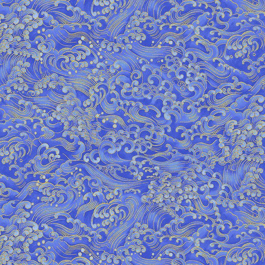 PREORDER ITEM EXPECTED IN JANUARY 2026 Moonlight By Chong-A Hwang Wave Metallic LOTUS-CM3994-WAVE Cotton Woven