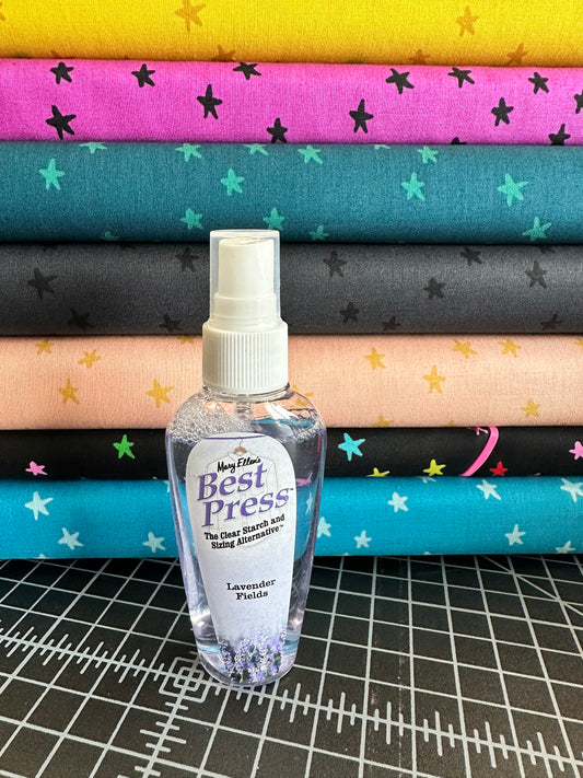 Mary Ellen’s Best Press  Lavender Fields Spray Starch Gems 2oz Spray Bottle   80071ME