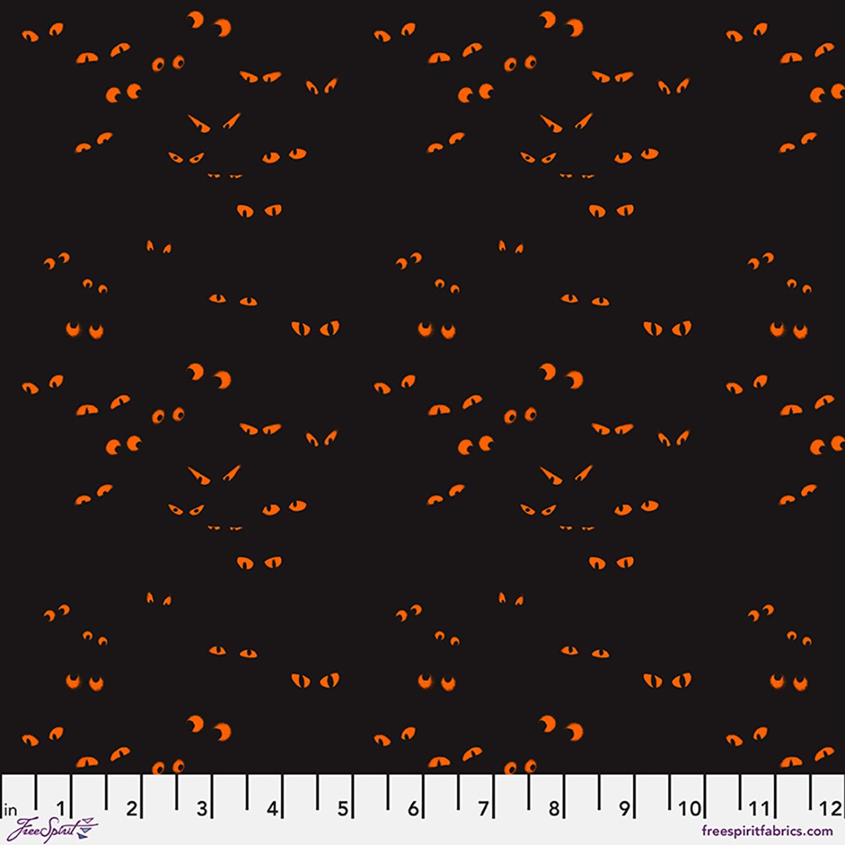 Preorder May 2027: Nocturnal Forest by Club Hauer Eye See You Black PWRH154.Black Fabric