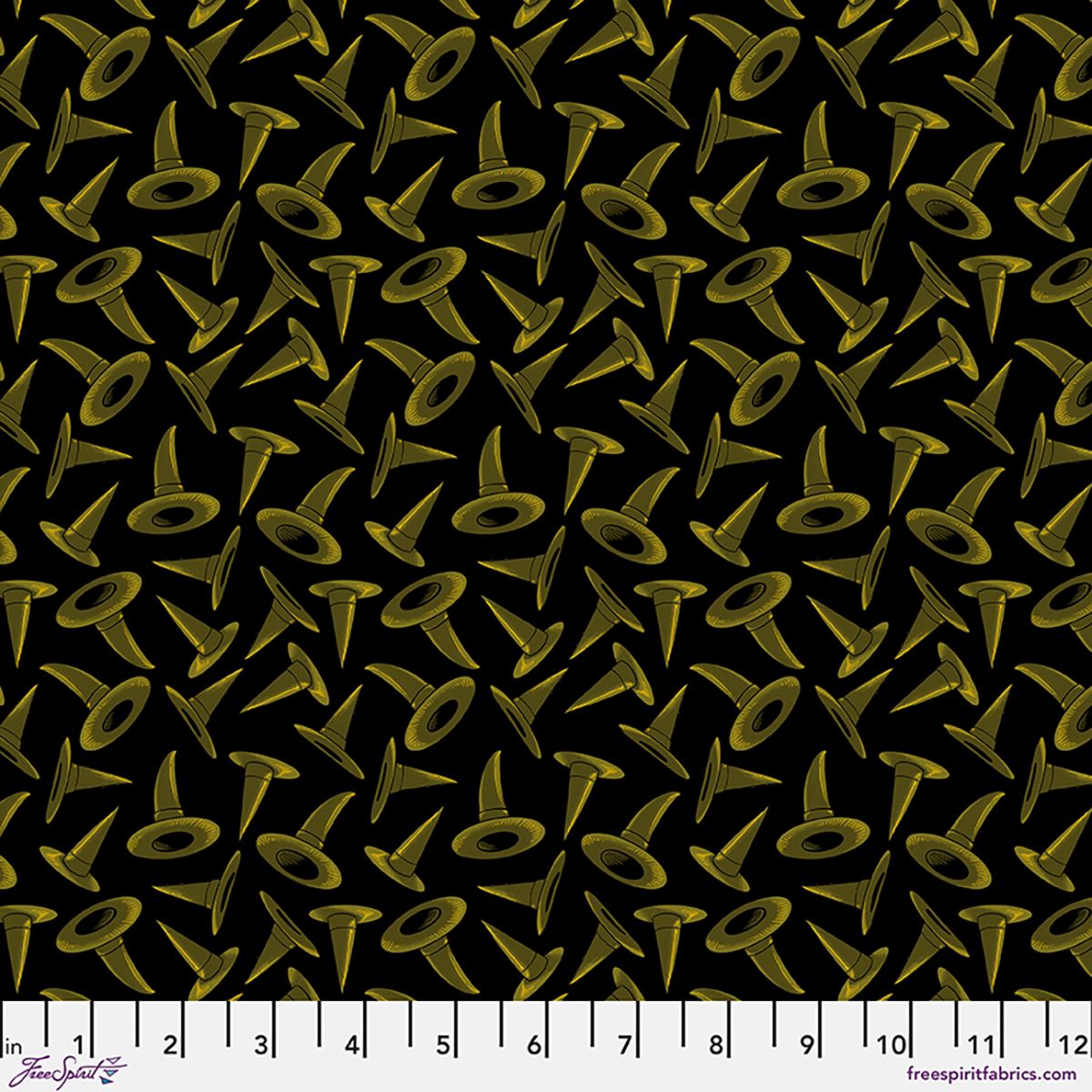 Preorder May 2027: Nocturnal Forest by Club Hauer Hats Off PWRH157.Black Fabric
