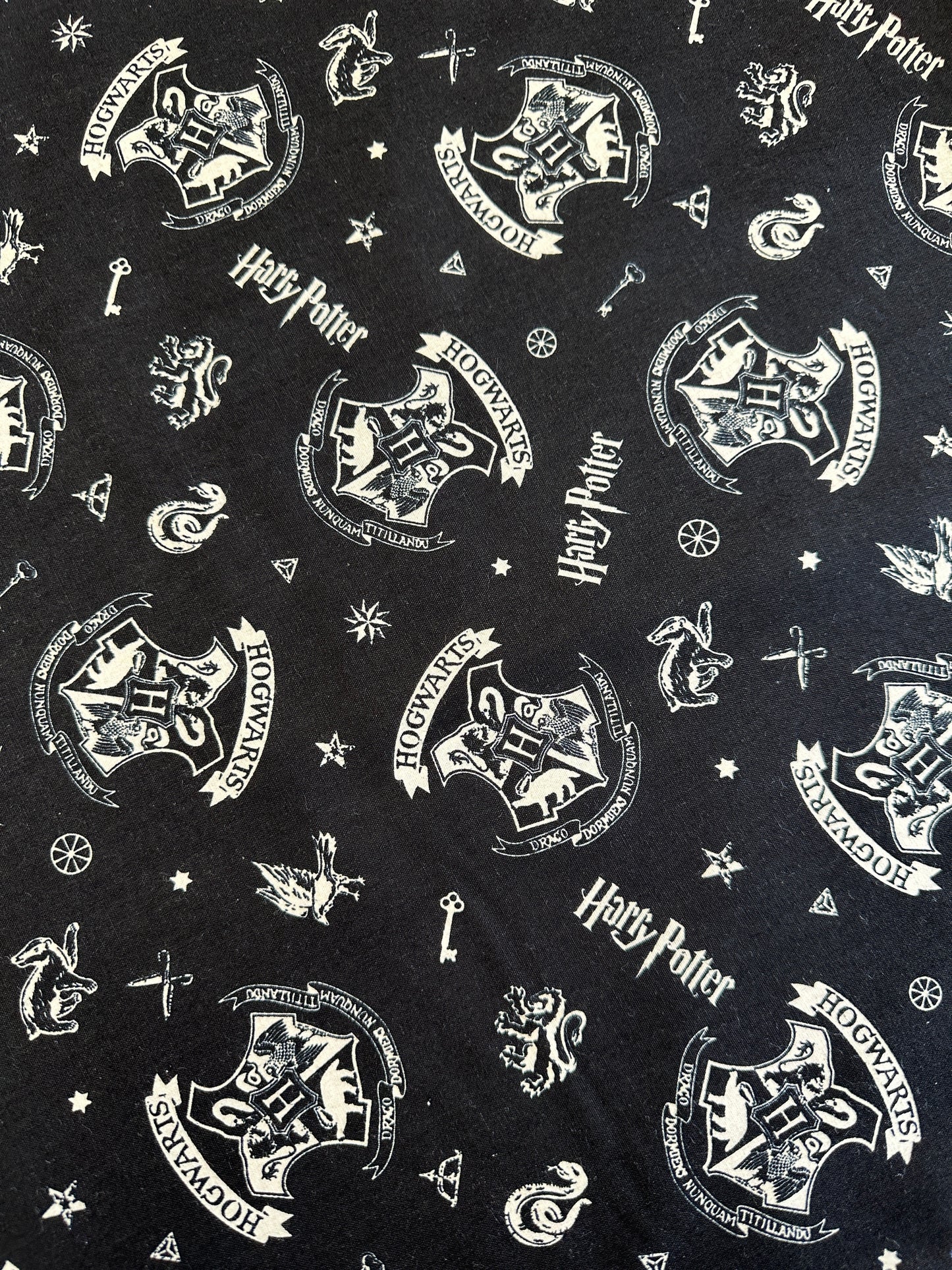 Licensed Wizarding World Assets Tossed Black Harry Potter 23800128-2 Cotton Woven Fabric