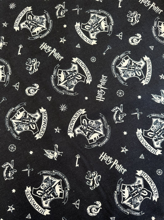 Licensed Wizarding World Assets Tossed Black Harry Potter 23800128-2 Cotton Woven Fabric