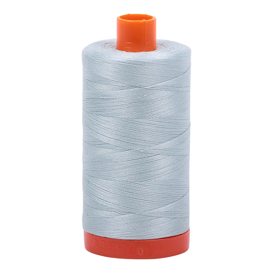 Mako Cotton Thread Solid 50wt 1422 yard spool Light Gray Blue  A1050-5007