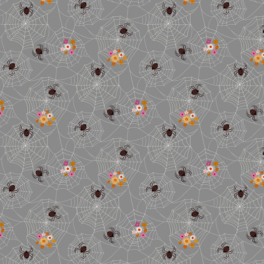 Preorder April 2027: Spooky Estate Cobwebs Dark Grey 55865-5 by Katherine Quinn