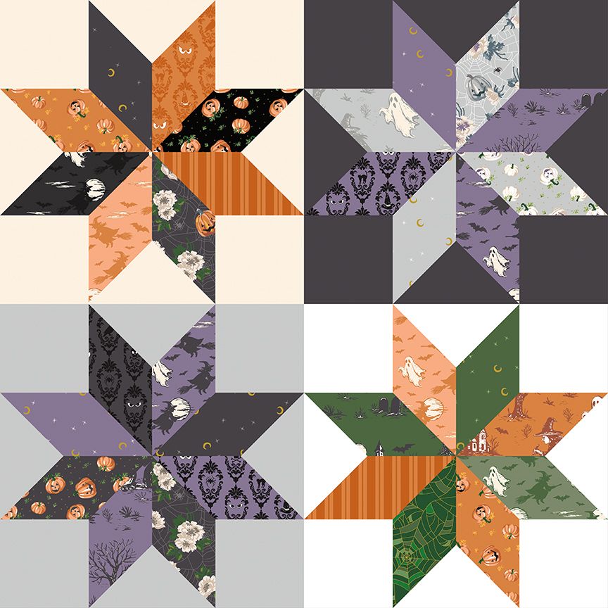 Preorder Apr 2027: Cobweb Cottage Star Cheater 24" Print CD19088-MULTI