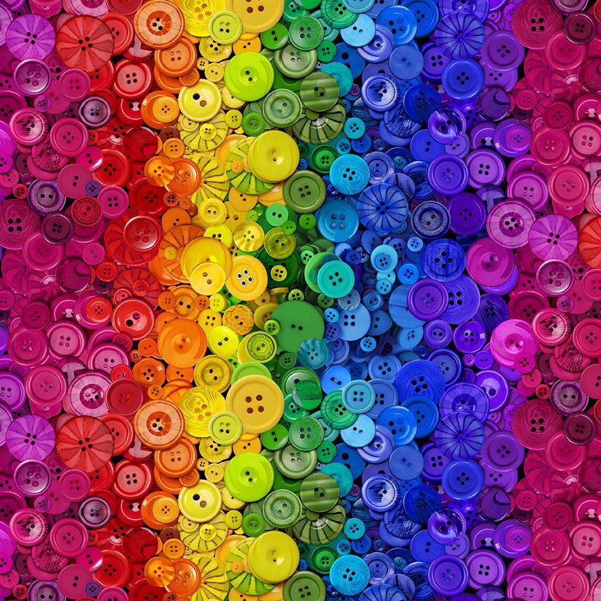 TT Sewing Rainbow Multi Button Wave Stripe CD3202 Multi