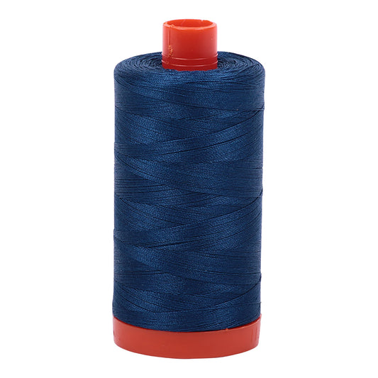 Mako Cotton Thread Solid 50wt 1422 yard spool Medium Delft Blue   A1050-2783