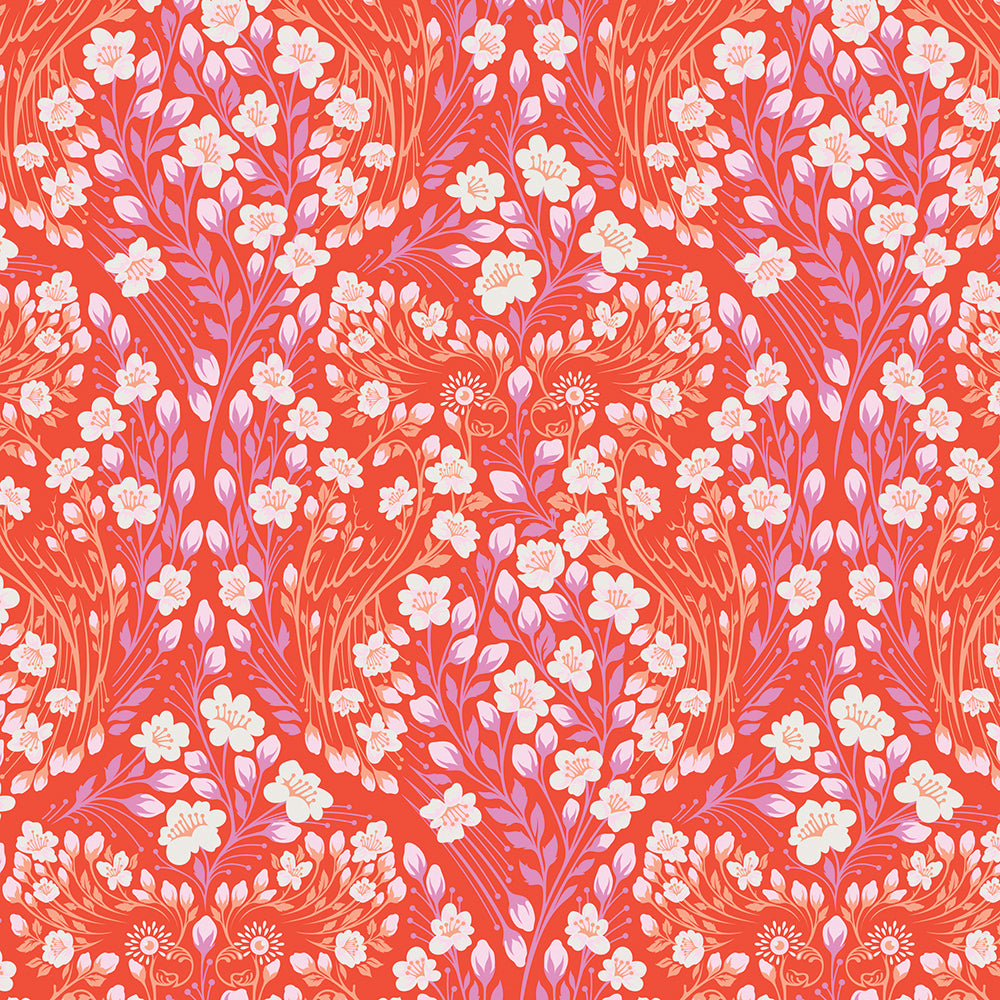 Tula Pink Monkey Wrench Parrot Prattle Mango PWTP135.Mango Cotton Wove