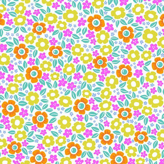 PREORDER ITEM-EXPECTED MARCH 2026: Ghostly Garden by K P Creates Floral Fright Multi A-10197-L Cotton Woven Fabric