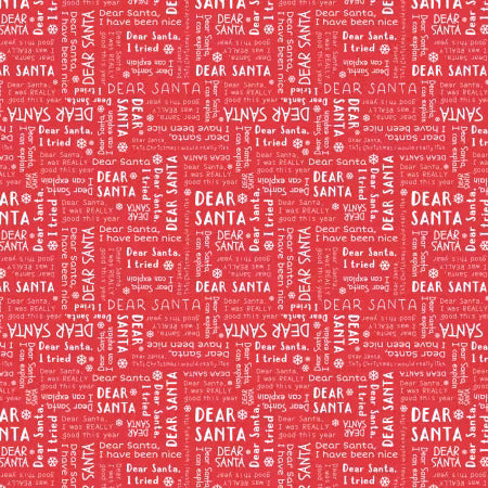 Preorder July 2026: Letters to Santa Red Letters to Santa 19010205-01 by Camelot Fabrics
