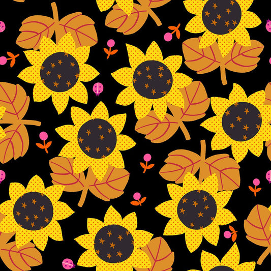 Preorder Apr 2027: Daisy Days Sunflower Florals Black RS4173 16 by Alexia Abegg of RSS