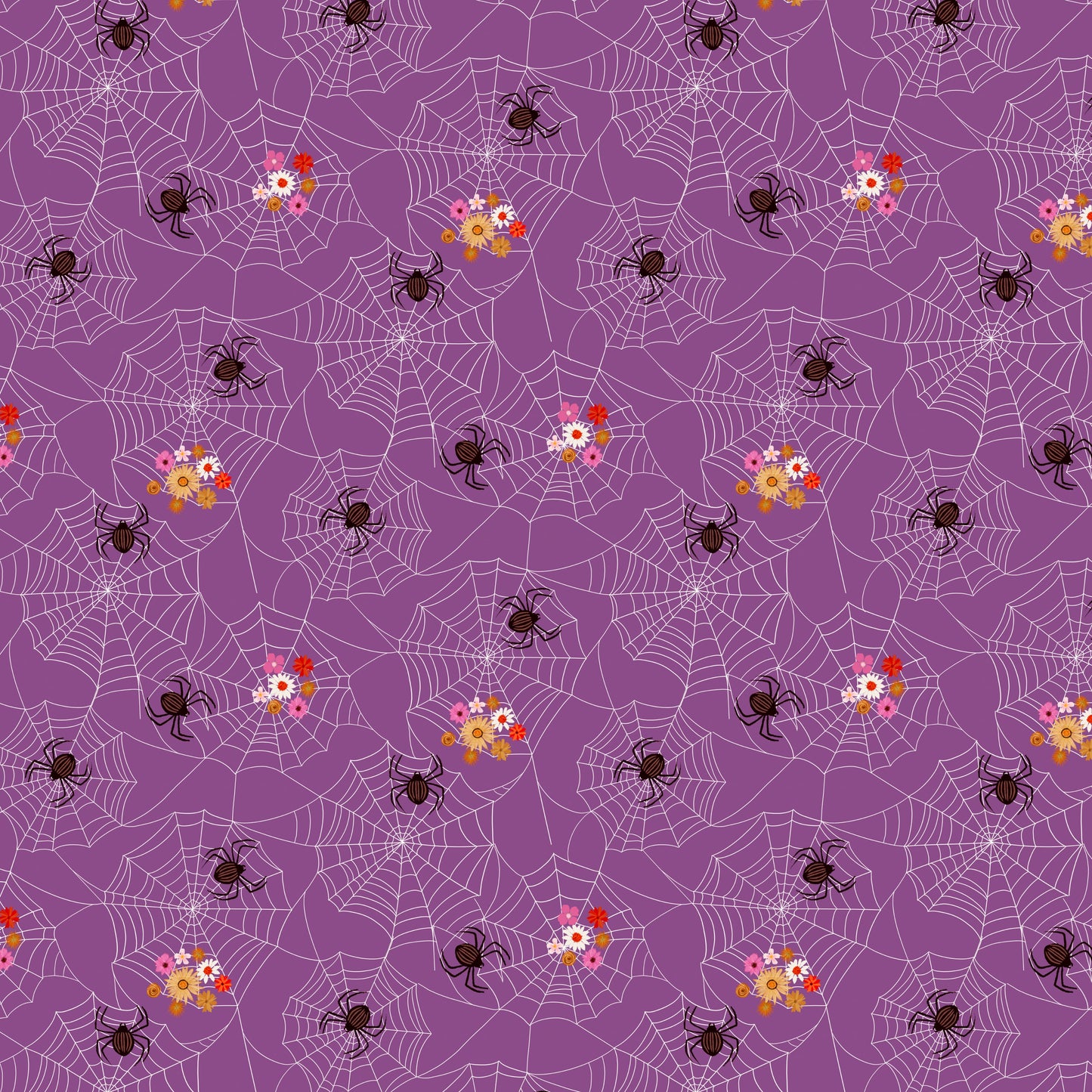 Preorder April 2027: Spooky Estate Cobwebs Purple 55865-6 by Katherine Quinn