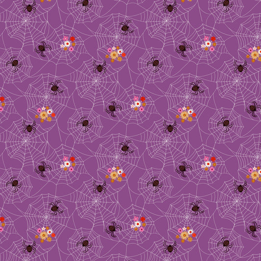 Preorder April 2027: Spooky Estate Cobwebs Purple 55865-6 by Katherine Quinn