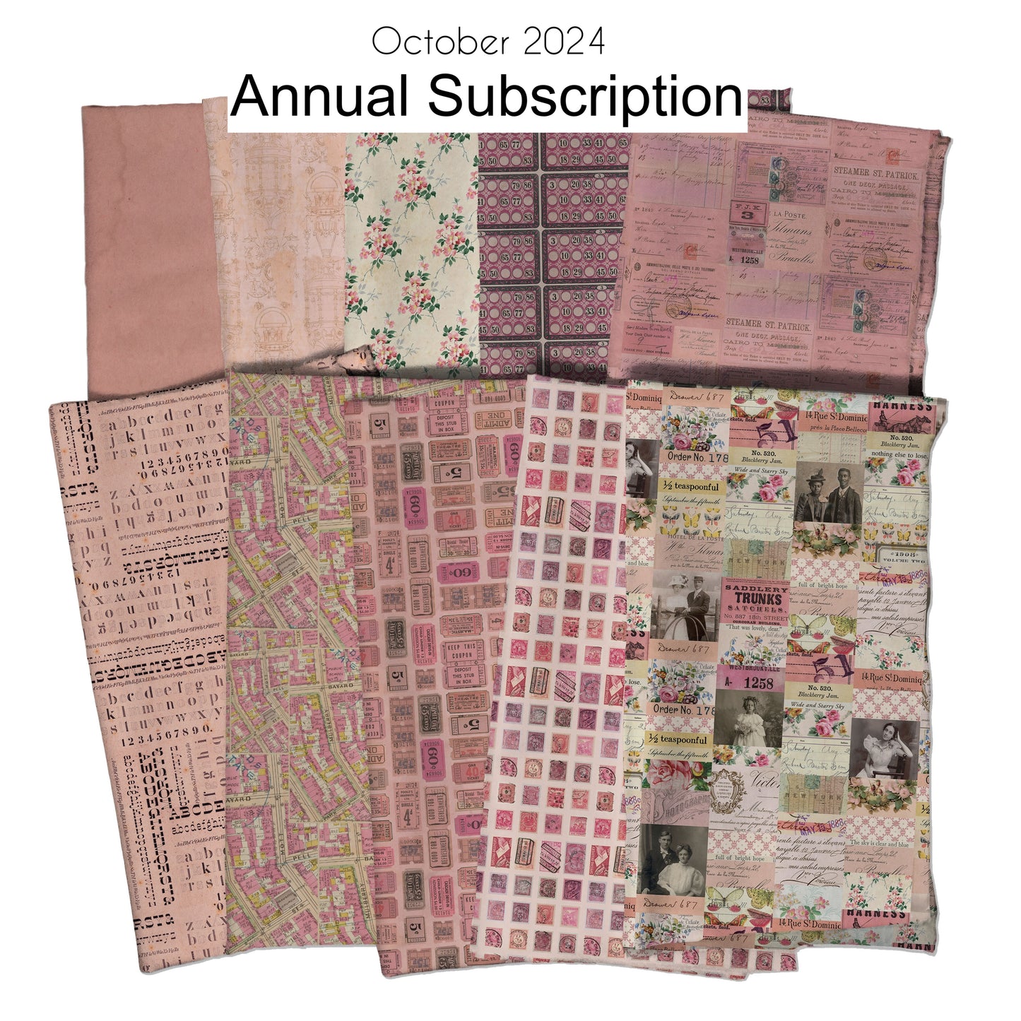 Month 1 Expected to ship to the store late October: Tim Holtz Eclectic Element Palette Subscription Program Fat Quarter Bundle of 10 Prints Cotton Woven Fabric