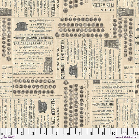 Preorder April 2026: Palette Canvas Cloth Typewriter Canvas Neutral CCTH025.NEUTRAL by Tim Holtz