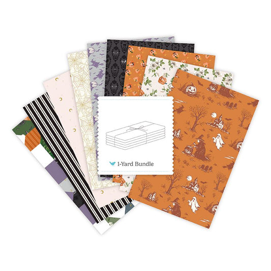 Preorder Apr 2027: Cobweb Cottage 1-Yd Bundle of 9 Prints Orange 19080O-9