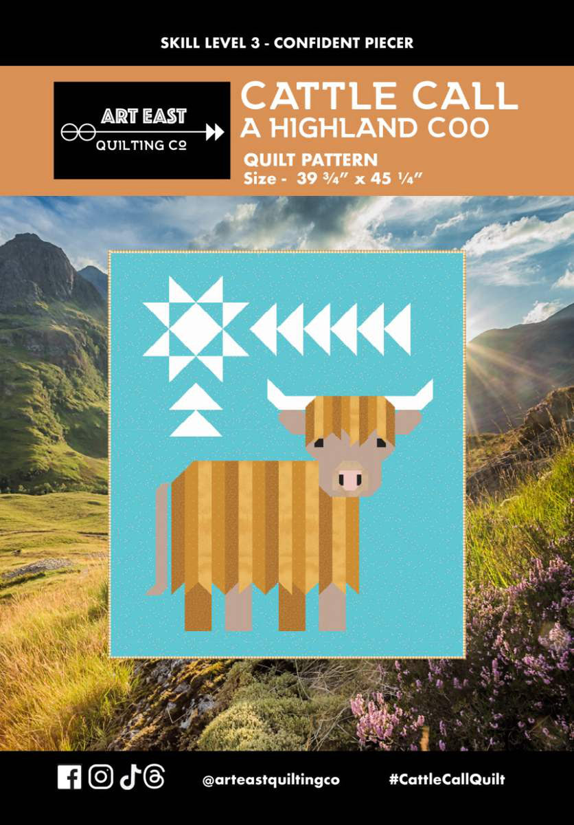 Quilt Pattern Cattle Call a Highland Coo Quilt Pattern AEQCCC0921 Pattern