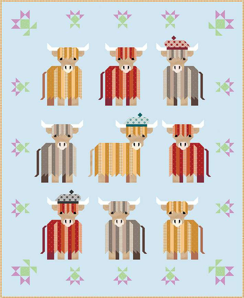 Coo Pattern Mini Coos a Highland Coo Quilt Pattern AEMC1123 Pattern – The Fabric ...