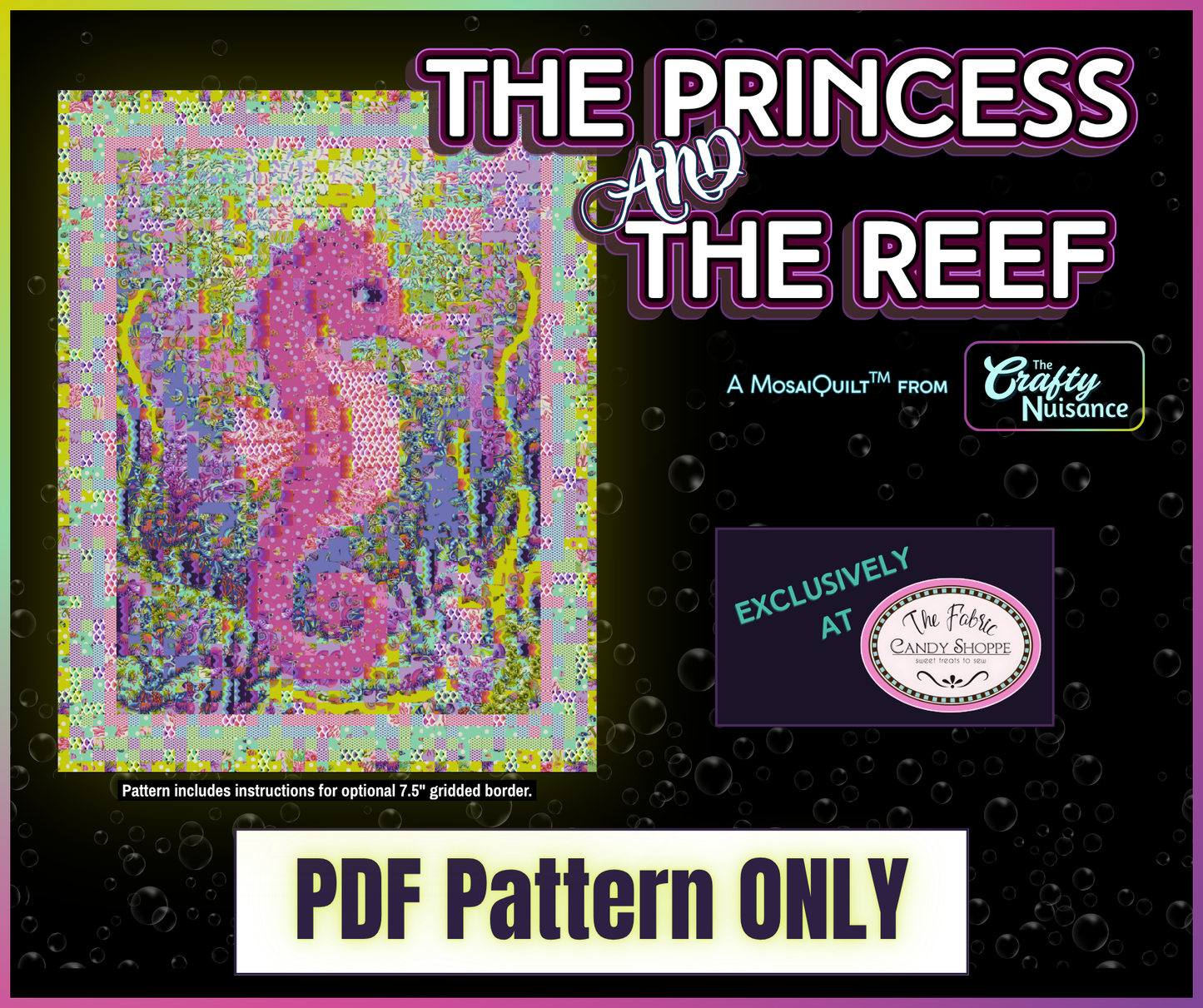 Preorder May 2026: The Princess & the Reef DIGITAL PDF PATTERN ONLY from The Crafty Nuisance (TFCS Exclusive)