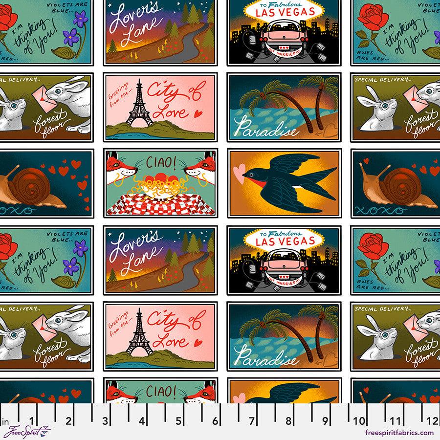 Love Letters Post Cards Multi PWRH133.MULTI by Club Hauer