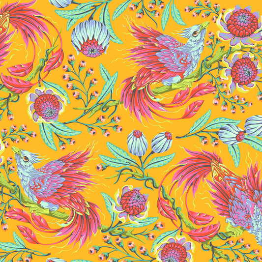 Preorder October 2026: Legendary Tula Pink Hot Wings PWTP281.Dandelion Fabric