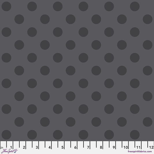 PREORDER ITEM - EXPECTED OCTOBER 2025: Tula Pink Graywork True Colors Pom Pom Carbon PWTP118.CARBON Cotton Woven Fabric