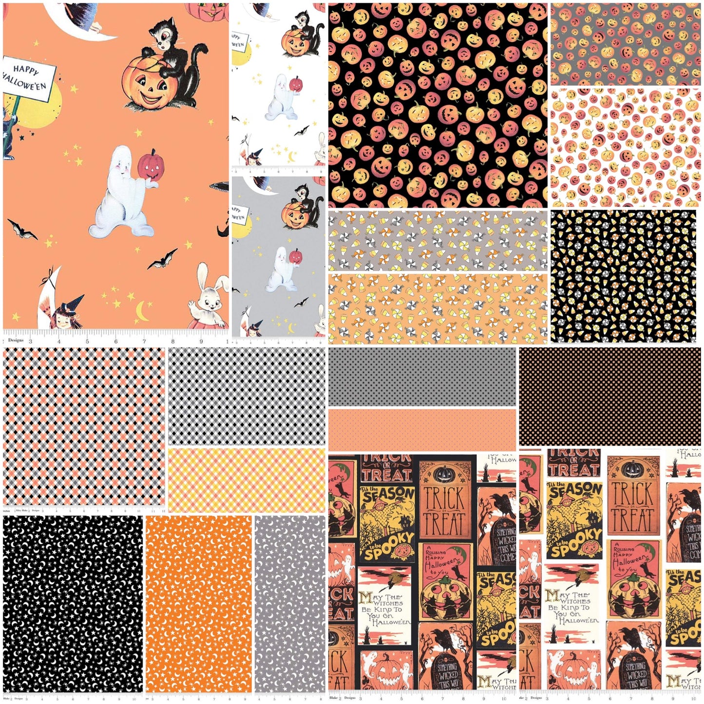 Fright Delight by LIndsay Wilkes of the Cottage Mama FQ Bundle of 20 Pieces   FQ-13230-20 Bundle