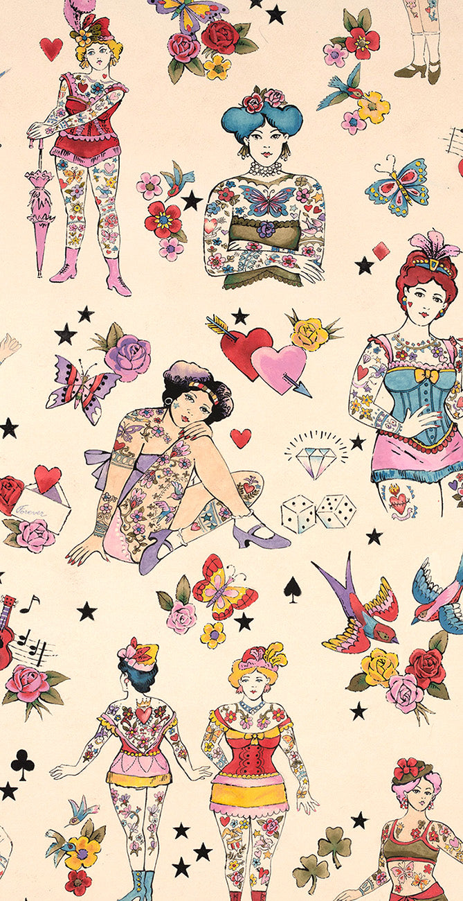 Nicole's Prints Pretty in Ink Pink Tea 9061a Cotton Woven Fabric – The ...