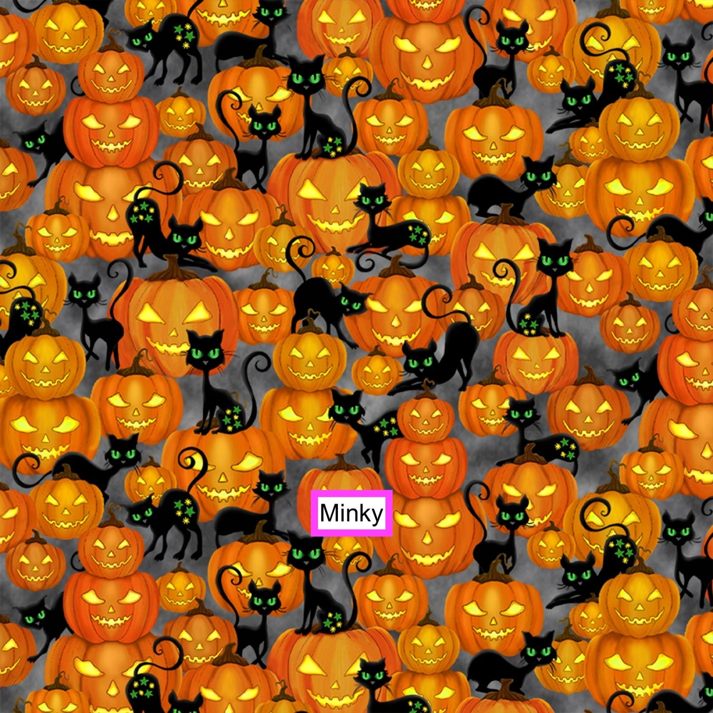 Trick or Treat Pumpkin Glow SMP10329-ORAN Minky Fabric