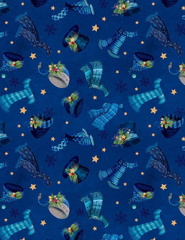 Preorder June 2026: Let It Snow-Man Hats & Scarves Dark Blue 27756-447 by Danielle Leone