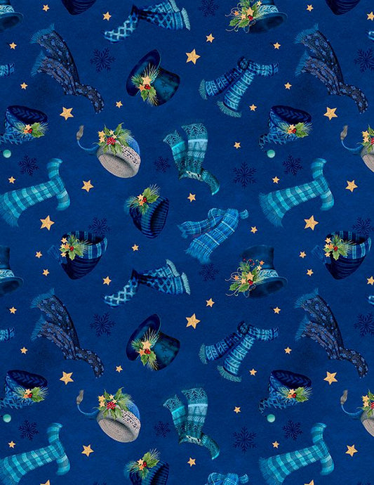 Preorder June 2026: Let It Snow-Man Hats & Scarves Dark Blue 27756-447 by Danielle Leone