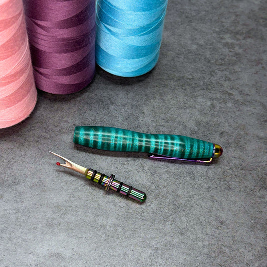 Seam Ripper Teal Rainbow by Fetch Woodcrafts