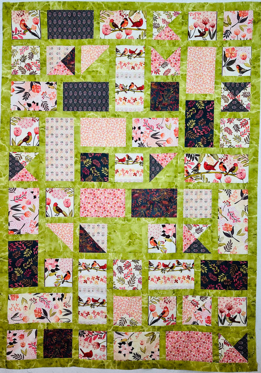 Gallery Companion Quilt Kit Featuring Fabric from Canyon Birds by Jennifer Brinley
