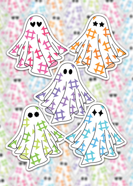 Vinyl Sticker Quilt Ghost Stickers   SASSSTICK-GHO