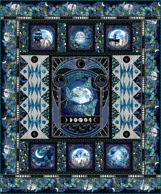 PREORDER ITEM - EXPECTED NOVEMBER 2025: La Luna by Jason Yenter La Luna Quilt Kit Includes Pattern and all fabric for top & binding LLQK Pattern