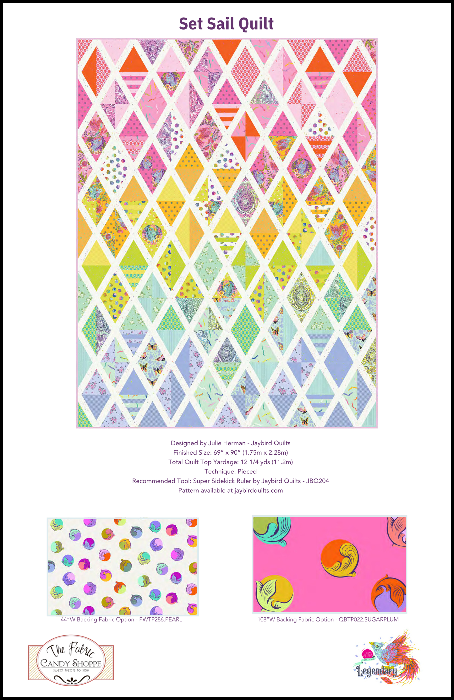 Preorder October 2026: Legendary Tula Pink Set Sail Quilt Kit Designed by Julie Herman