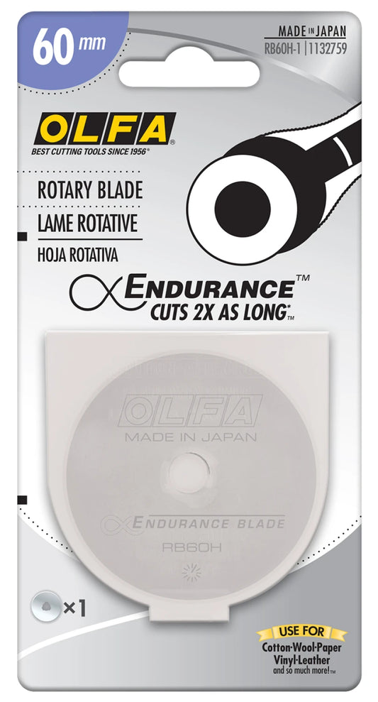 OLFA Replacement 60mm Endurance Rotary Cutter Blade RB60H-1
