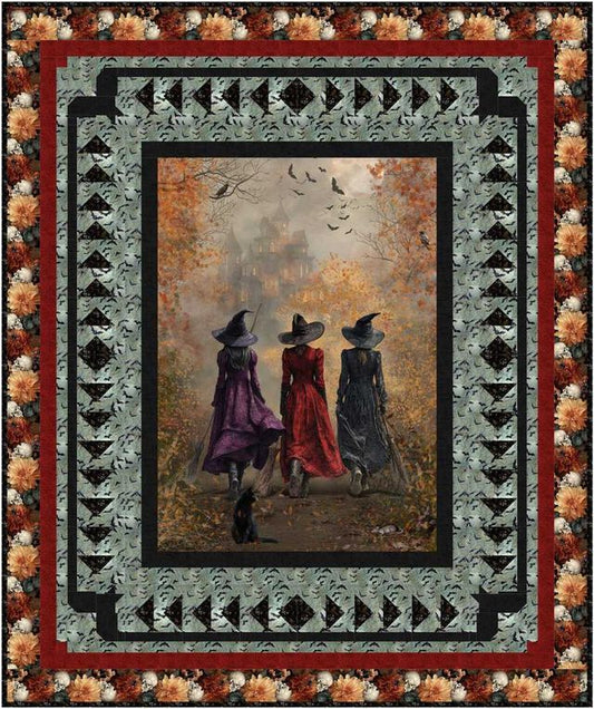 Preorder June 2027: Cats and Bats Quilt Kit Featuring Gathering at Dusk