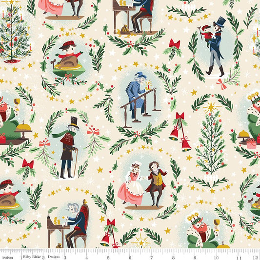 Preorder May 2027: Carol Keep Christmas Well Ivory Sparkle SC19050-SPARKLE by Jill Howarth