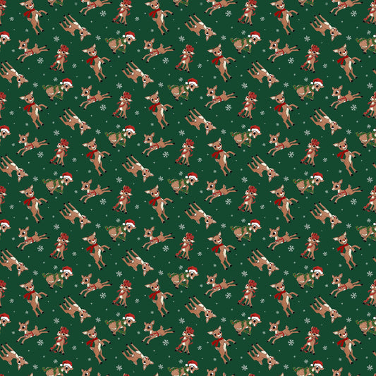 PREORDER ITEM-EXPECTED JUNE 2026: Rudolph the Red Nosed Reindeer RD1001-78 Northcott Cotton Woven