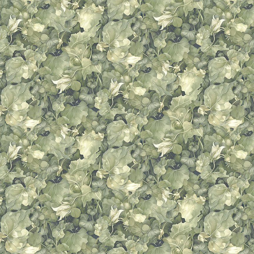 Preorder June 2026: Lumiere Packed Leaves FLEUR-CD4358 Green by Timeless Treasures